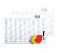 2026 Calendar, Key Time Tracking, 112x84x0.1cm, Full Year Planner, Study Wall Chart, Goal Progress Tool, Ideal for Home Classroom Study Office Big Goals Scheduling