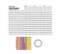 2026 Calendar | Large Thick Paper Planner - 365 Days 2026 Annual Poster Calendar - Appointment Schedule Christmas New Year Home Office School Family Student Teacher