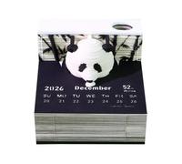 2026 Calendar Memo Pad, 3D Paper Carving Art Weekly Calendar, Time Piece Desk Calendar Notepad, DIY Creative Desktop Decoration for Frends, Colleague