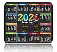 2026 Calendar Mouse Pad - 11.8"x9.8" Small Desk Mat | PortableMousepad for Office & Home, Non-Slip Waterproof Desk Pad with Non-Slip Rubber Base, Easy Gliding