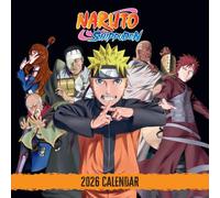 2026 CALENDAR NARUTO SHIPPUDEN MONTH TO VIEW SQUARE WALL CALENDAR OFFICIAL PRODUCT
