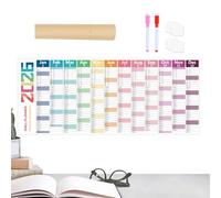 2026 Calendar - Paper 100x42cm 267g | Wall Planner | Dry Erase Monthly Calendar For Home, Office, School, Family Scheduling, Planning, Event Organization, Daily Reminders, And Yearly Wall Decoration U