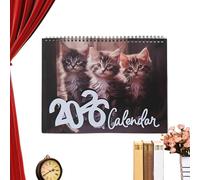 2026 Calendar Per Gatti - Pianificatore Murale Catlendar Annuale, Decorazione Da Tavolo Da Scrivania Da 8x11inch Per Camera Da Per La Casa Per Le Vacanze. | Tavolo Arredamento Calendar Gatto