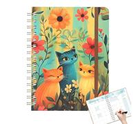 2026 Calendar Planner - Notebook 6.1x8.46 Inches with Cat Design - 140 Pages Day Planner,for Work Student Family Kids Teacher College School Home Desk
