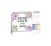2026 Calendar Plant Design Print Desktop Creative Ornament Flip-Page Schedule Notebook with Sticky Notes Calendar