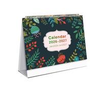 2026 Calendar Plant Print Desktop Ornament Creative Flip-Page Desk Calendar Planner
