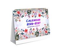 2026 Calendar Plant Print Desktop Ornament Creative Flip-Page Desk Calendar Planner
