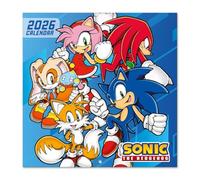 2026 CALENDAR SONIC THE HEDGEHOG MONTH TO VIEW SQUARE WALL CALENDAR OFFICIAL PRODUCT