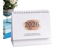 2026 Calendar | Standing Table Calendar 2025-2026 Desk - Wire Binding Aesthetic Academic Planner for Student Teacher Planning Business School Dorm Office Classroom