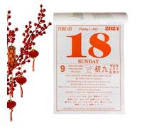 2026 Calendar,Tear-Off Vietnamese Thick Paper Planner - Traditional 2026 Yearly Wall Calendar,for Schedule Appointment Home School Family Spring Festival Holiday