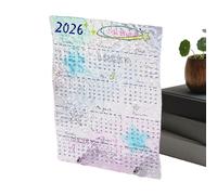 2026 Calendar - Transparent Acrylic Art Planner | Small Calendar With 12 Months Overview,Home Office School Study Room Planning And