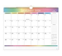 2026 Calendar UK - 2026 Wall Calendar from Jan 26 to Dec 26 with Habit Tracker, Thick Paper and Enough Writing Space, Colourful, 37 x 29 cm