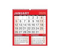 2026 Calendar UK - Three Month to View Planner - Large Print Spiral Bound Wall Hanging Year Planner/Calendar/Organiser - for Home Business Office School