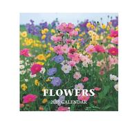 2026 Calendar Wall,Flower Theme Planner Calendar | 12-Month Schedule Planning Supplies for Artists Students Nature Lovers Bedroom Living Room Office Classroom