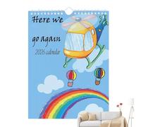 2026 Calendar Wall,Hangable Funny Monthly Wall Calendar - Runs from Jan to Dec 2026, Planner for Gym Workout Planning Scheduling Family School Home Workplace