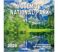 2026 Calendar, Yosemite National Park Monthly Wall Calendar 2026 Runs from Nov 2025 - Dec 2026, Hanging Wall Calendar, 12" x 24" Opened, Full Page Layout for Organizing, Perfect Presen