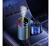 2026 Car Air Freshener Electric Diffuser with 50ml Perfumes, Ultrasonic Atomizer, Music Sync Lights, 3 Modes, Auto ON/OFF, 500mAh battery, Perfume Lasts 5 Months, Car Fragrance BJ-579 (Cologne)