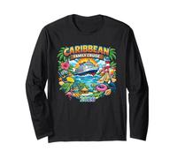 2026 Caribbean Family Cruise Tropical Adventure Souvenir Long Sleeve T-Shirt