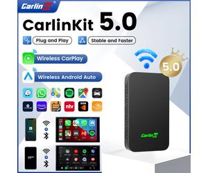 2026 CarlinKit 5.0 2Air Wireless Android Auto Box Portable CarPlay Wireless Dongle For Car Radio with Wired CarPlay/Android Auto CarlinKit Genuine 2Air Wireless Box