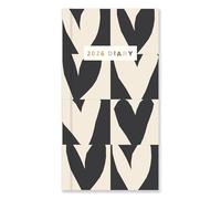 2026 Caroline Gardner Hearts & Mixed Prints Slim Diary