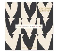 2026 Caroline Gardner Hearts & Mixed Prints Square Family Planner Organiser Wall Calendar by Portico Designs Ltd