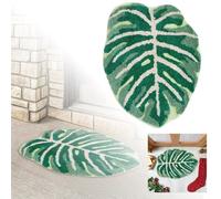 2026 Carpet Funny Door Mats with Leaf Motif, Non-Slip Kitchen Mats for Home Decoration, Easy Clean Entrance Mat, Beautiful Color Size for Outdoor/Indoor, Home Decor! (A, One Size)