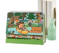 2026 Cartoon Capybara Project Book, Easy To Place, 21x17.2cm, Desk Calendar, Monthly Planner, Enhancing Happiness, For Kids Adults Boys Girls Home Apartment Office Desk Table