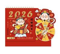 2026 Cartoon Table Calendar,Double Coil Traditional Desktop Calenda,Multifunctional Thick Monthly Flip Planner for Office(Style A)