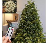2026 Cascading Twinkle Lights for Christmas Tree, 8 Modes 100-600 LED Firefly Twinkle String Lights, Multi-Purpose Cascade Tree Lights, Indoor/Outdoor (White, 1m/3.28ft 20 Strips 200 Lights)