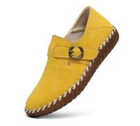 2026 Casual Sole Shoes with Gusset Stitching for Everyday Comfort Modern Style, yellow, 5 UK