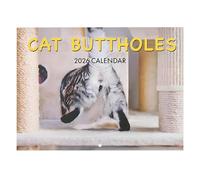 2026 Cat Buttholes Calendar, Cat Butt Wall Calendar, January To December Funny Calendars, Hilarious Butt Art Humor Daily, Home/office Wall Decorations, Prank Present For Kitten Lover