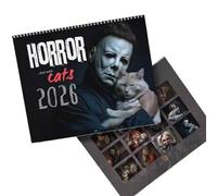 2026 Cat Calendar: Cat-Themed, 11.3 * 8.3inch Dark Horror-Style Wall Calendar with 12-Month Planner The Gift for Families and Children (Dark Horror Theme)