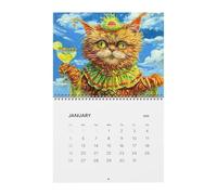 2026 Cat Calendar - Thick Paper Wall Calendar With Large Date Blocks | Creative "Drunken Cat" Theme, Jan-Dec Monthly Planner For Home, School, Apartment, Classroom, Çat Lovers