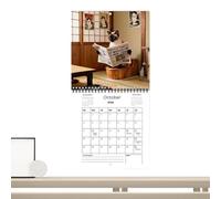 2026 Cat Calendar | with Notes Ruled Blocks | Reading Newspaper Kitten Calendar Planner | for Office School Planning Organization Schedule Work New Year Christmas Party Favors