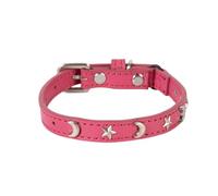 2026 Cat Collar Suitable for Boys Girls with Elastic Band, Star Moon Adjustable Buckle Collar, Suitable for Small Large Cats, Size 8-12 inch (RD2, 27.5cm)