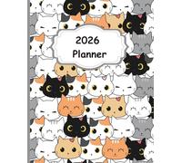 2026 Cat Lovers’ Monthly Planner (8" x 11") - Cute Cartoon Cat Cover with Playful Cat Doodles Inside