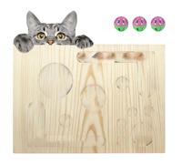 2026 Cat Nail File Box with Bell Ball & Sandpaper Inside, Gift for a Cats That Hates Having Its Nails Trimmed, Cat Scratch Puzzle Enrichment Box for Indoor Cats Scratching (Sandpaper not included)