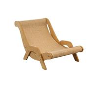 2026 Cat Recliner Scraper Board 2 In 1 Cat Recliner Scratch Board Scratch & Low Lint Tail Not Included (Khaki, 51.5cm)