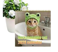 2026 Cat Themed Calendar - Wall Planning Calendar with Program, Office Holiday Calendars for Adults, Decorative Cat Calendars, for Friends New Year Family