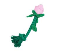 2026 Cat Toy Interactive Stuffed Dog Chew Toy for Small Large Dogs, Squeaky Toy with Rose Flower, Reduce Boredom Anxiety, Dog Squeaky Toy with Rose Flower, 1 Piece
