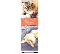 2026 Cats & Kittens Tall Slim Wall Calendar with Pen Cute Christmas Pets Animals