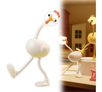 2026 Changeable Shape Funny Chicken Night Light,Cute Chicken Night Lights,3 Level Bendable Desk Lamp Decompression Ornaments,DIY Shape N ight Lights Christmas Decor Gift for Boys Girls for Bedroom