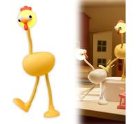 2026 Changeable Shape Funny Chicken Night Light,Cute Chicken Night Lights,3 Level Bendable Desk Lamp Decompression Ornaments,DIY Shape N ight Lights Christmas Decor Gift for Boys Girls for Bedroom