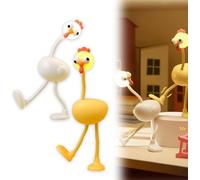 2026 Changeable Shape Funny Chicken Night Light,Cute Chicken Night Lights,3 Level Bendable Desk Lamp Decompression Ornaments,DIY Shape N ight Lights Christmas Decor Gift for Boys Girls for Bedroom