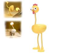 2026 Changeable Shape Funny Chicken Night Light, DIY Poseable Night Lamp, Cute Chicken Nighting Lights, 3 Level Bendable Desk Lamp Decompression Ornaments (Yellow)