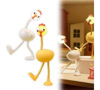 2026 Changeable Shape Funny Chicken Night Light, DIY Poseable Night Lamp for Boys Girls & Adults, Soft Silicone & Reusable Mood Light for Bedroom, Desk, Christmas Decor
