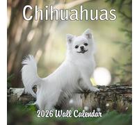 2026 Chihuahua Monthly Wall Calendar | 12" x 24" | September 2025 - December 2026 Chihuaha Dog Calendar