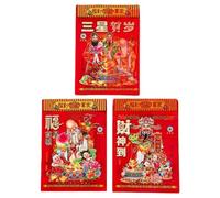 2026 Chinese Almanac Wall Calendar Large Daily Tear Off Perpetual Design Auspicious Dates Home Year Of Feng Shui Planner (A, 14x9.9x2cm)