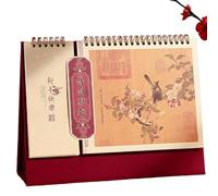 2026 Chinese Desk Calendar New Edition Ancient Style Forbidden City Cultural Calendar with Sticky Notes Creative Desktop Ornament Lunar Year of the Horse Decorations(2)