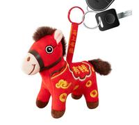 2026 Chinese Mascot Horse Plush | Cute Portable Soft Animal Keychain - Horse Mascot Keychain | for Cars Bags Dining Tables Home School Offices Cafes Bookstores Sofas Bookshelves Display Cases Beds